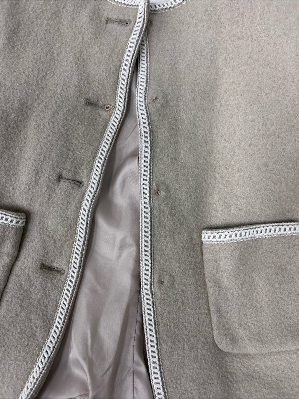*Flawed RTR Dunst Beige Tweed Boucle Jacket (0444) - Picture 11 of 13
